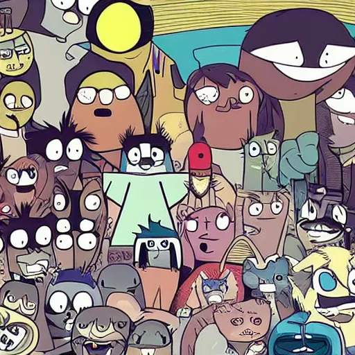 Prompt: regular show backgroud ( cartoon network )