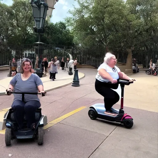 Image similar to a morbidly obese rat!!!!!!!!!!!!!!!!!!!!!!!!!!!!!!!!!!!!!!!!!!!!!! riding a mobility scooter at disneyworld, photo