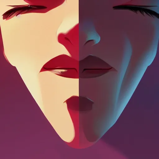 Image similar to face icon stylized minimalist casablanca, loftis, cory behance hd by jesper ejsing, by rhads, makoto shinkai and lois van baarle, ilya kuvshinov, rossdraws global illumination