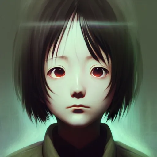 Prompt: lain iwakura, serial experiments : lain. highly detailed, digital painting, artstation, concept art, illustration, by ken saito, lya pilnev, siwoo kim, christophe young, anna podedworna, yin zhen chu, zeronis, magdalena radziej,