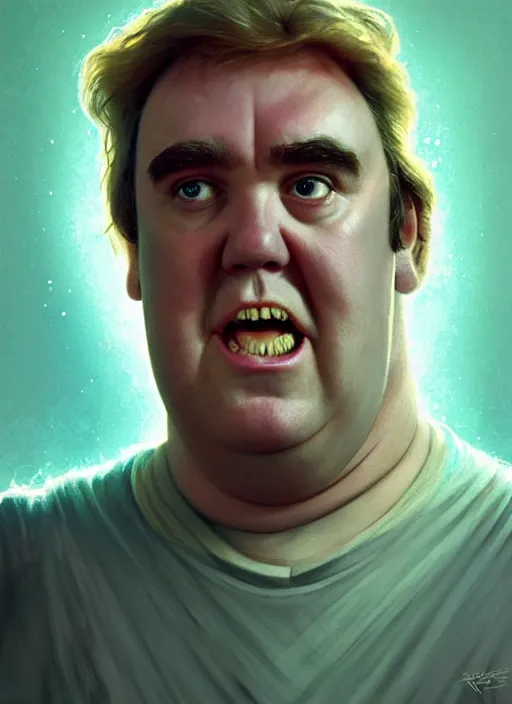 Prompt: hyper realistic, zoomed out portrait of a mega derpy john candy in star wars, stoned, by greg rutkowski, scott m fischer, artgerm, loish, slight glow, atmospheric, anne stokes, alexandros pyromallis