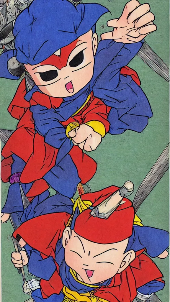 Image similar to Portrait of a wizard, sharp edges, by Akira Toriyama