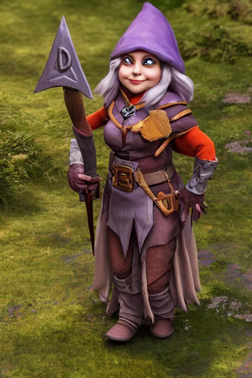 Image similar to a female DND gnome, high resolution film still, 8k, HDR colors, cosplay, studio lighting