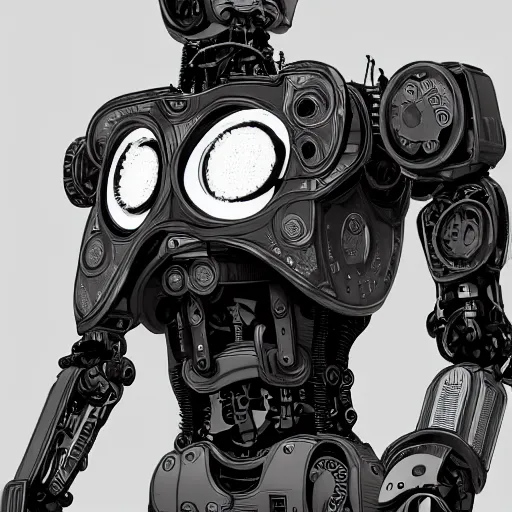 Image similar to old man robot, first generation cyborg, photogroup, fiction, pop art, stability, intricate, elegant, 8 k, uhd, justify, artstation, concept art, matte, sharp focus, illustration, consistent, highly detailed object content, proportional object content