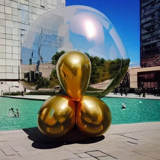 Prompt: “Jeff Koons baloon in the shape of an animal”