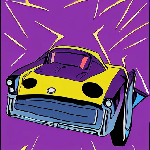 Prompt: thanos driving a car