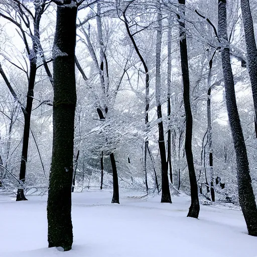 Prompt: a winter forest