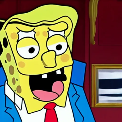 Image similar to donald trump as a spongebob character