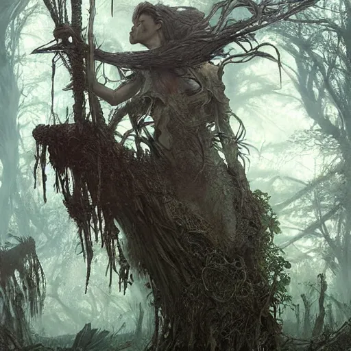 Image similar to rotten stem in the swamp at ddusk, ultra realistic, concept art, intricate details, eerie, highly detailed, photorealistic, octane render, 8 k, unreal engine. art by ed binkley and ellen jewett and artgerm and greg rutkowski and alphonse mucha