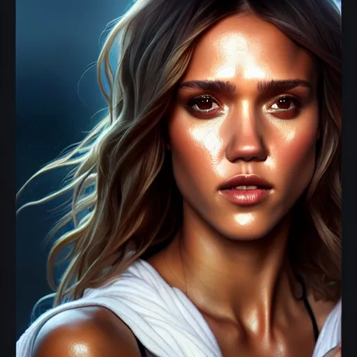 Prompt: beautiful digital painting jessica alba the thing with high detail, 8 k, stunning detail, photo by artgerm, greg rutkowski and alphonse mucha, unreal engine 5, 4 k uhd