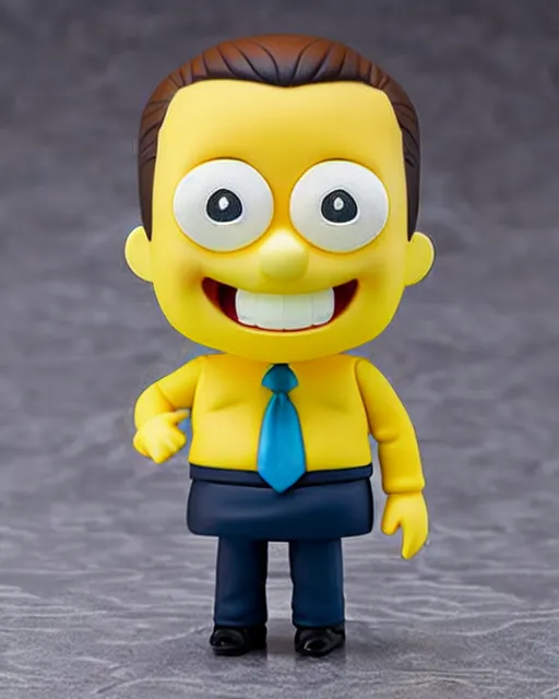 Image similar to nendoroid sponge bob ted cruz, collectible, product photo, realistic shaded, fine detail