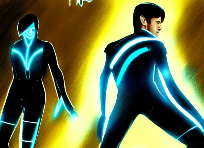 Image similar to concept art, tron legacy, vyle art