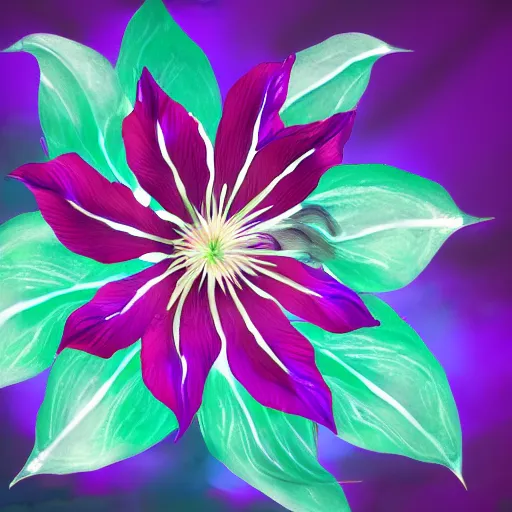 Prompt: clematis theme logo, clematis theme banner, clematis design, clematis in the deep sea, clematis like stars in the sky, trending on artstation, warm light, lovely and cute, fantasy art, 8 k resolution