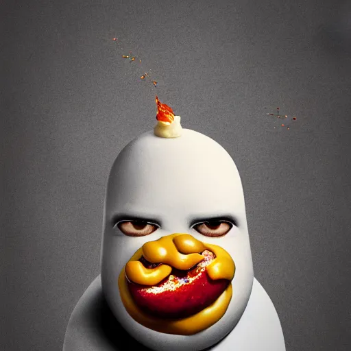 surreal portrait of orson welles anthropomorphized as Stable