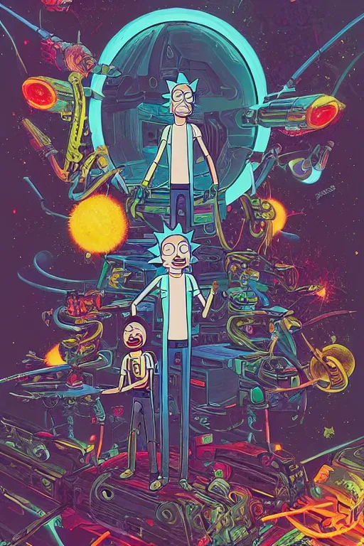 Rick and Morty save the multiverse, science fiction, | Stable Diffusion ...