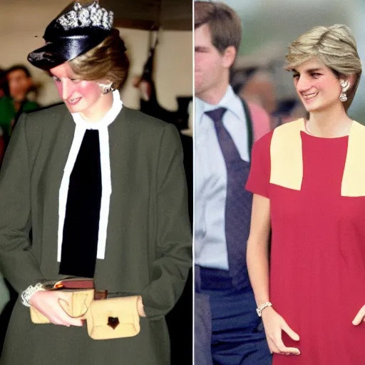 Prompt: Princess Diana meets Garfield