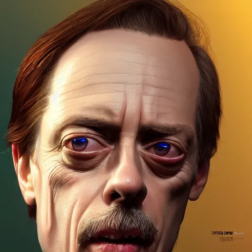 Image similar to steve buscemi hyper detailed, digital art, trending in artstation, cinematic lighting, studio quality, smooth render, unreal engine 5 rendered, octane rendered, art style by klimt and nixeu and ian sprigger and cushart