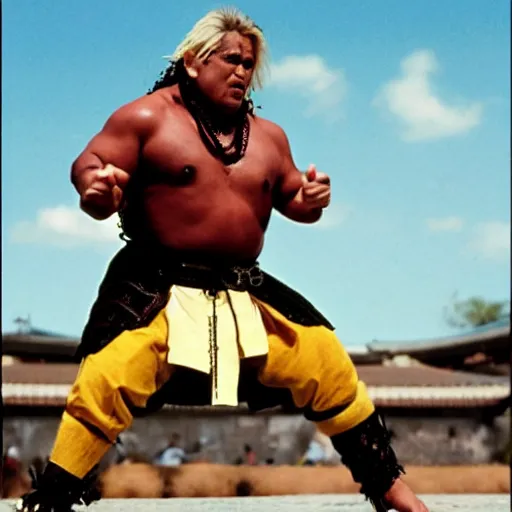 Image similar to rikishi from wwe as samurai, film still