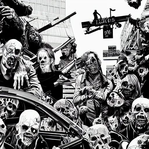 Image similar to zombie apocalypse by martin ansin, detailed