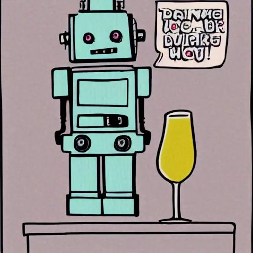 Image similar to a robot drinking wine