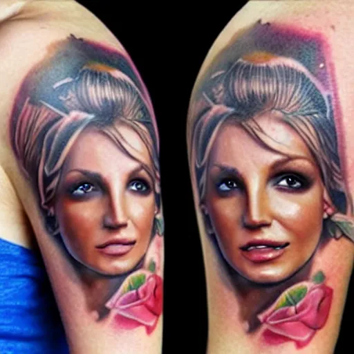 Image similar to tattoo of britney spears realistic