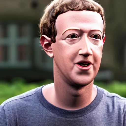 Image similar to animatronic Mark Zuckerberg, exposed mechanics, photo, Stan Winston studios, detailed, 4k