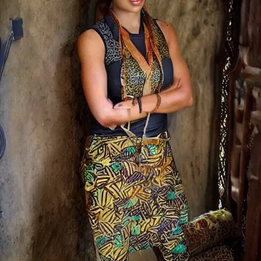 Image similar to Lara croft wearing batik