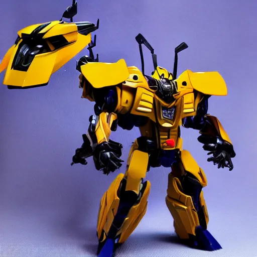 Prompt: Bumblebee as a Transformers figure