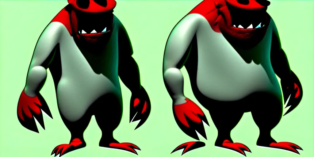 Image similar to cartoon monster character concept art, artstation