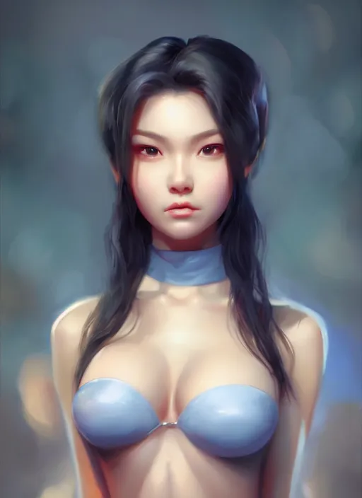 Prompt: beautiful portrait, beautiful girl, beautiful body, tranding by artstation, by chen wang, character artist, 8 1 5, mature content