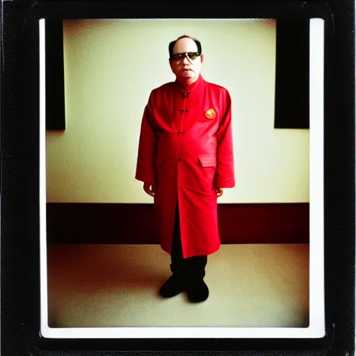 Image similar to polaroid of george costanza wearing chinese communist clothing, colored, taschen, award - winning, by nan goldin