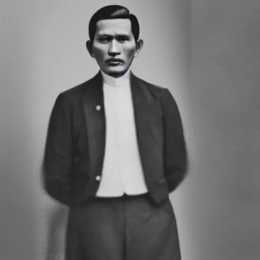 Prompt: photo portrait of jose rizal at 3 0 years old wearing modern clothes, photo taken in 2 0 2 0, detailed, award winning photography