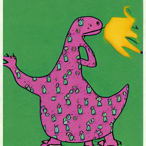 Prompt: dinosaur in a dress