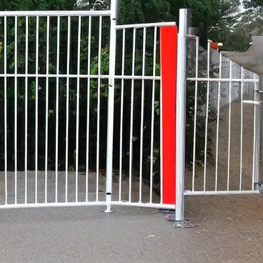 Image similar to a poorly - designed security gate that acts as a ladder