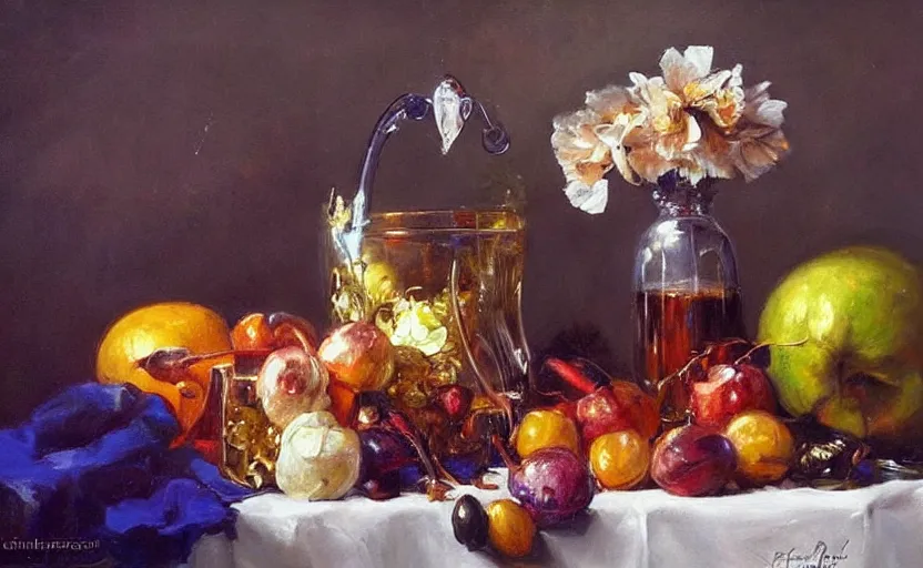 Image similar to Alchemy amazing still life composition. By Konstantin Razumov, chiaroscuro, highly detailded