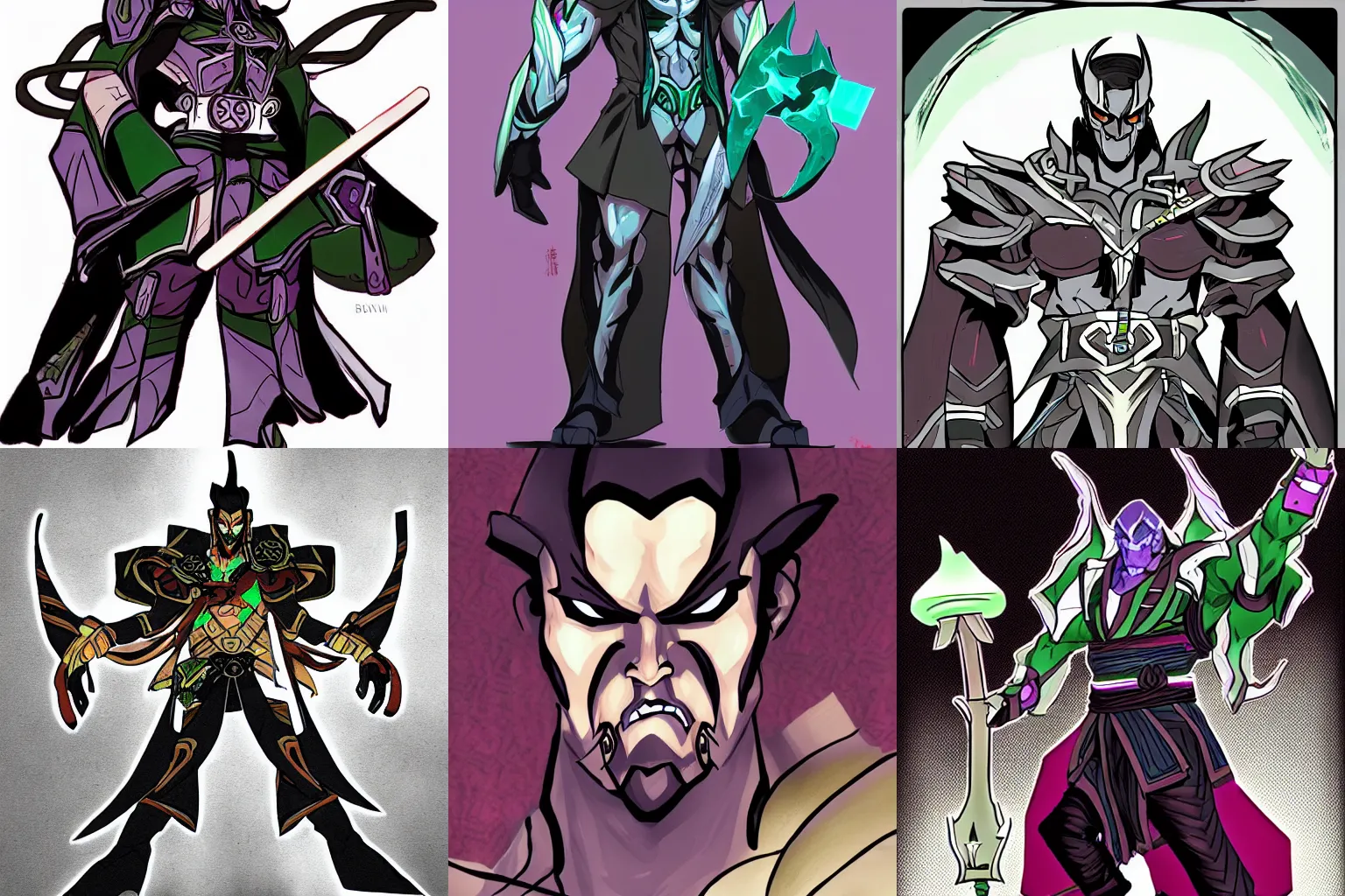 Prompt: Androxus in a japanese art style, concept art, comic,