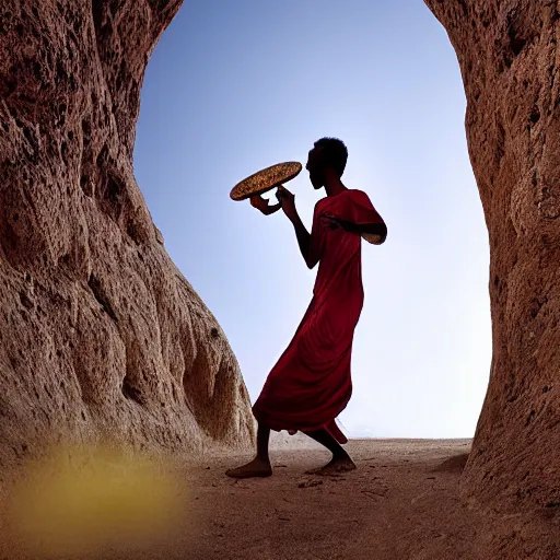 Image similar to man plays darbuka, beautiful bellidancer girl walks around Socotra among endemic plants, flowers and snags in a long transparent flowing dress and meets mystical animals, mystical insects, mystical birds, lizards, snakes, gorgeous, hypnotic dimensions, ruan jia, steve mccurry, Zdzislaw Beksinski style, sharp focus, intricate concept art, digital painting, ambient lighting, 4k, hdt, artstation trending on Gsociety, trending on ArtstationHQ, hyper quality, 16K