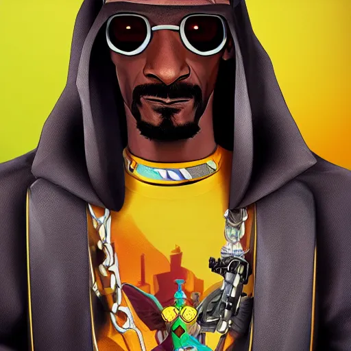 Image similar to snoop dogg overwatch hero concept character, trending on artstation