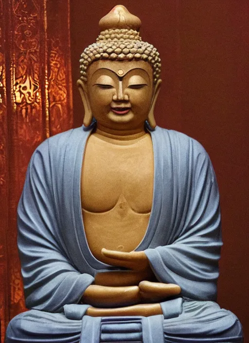 Image similar to donald trump as peaceful buddha