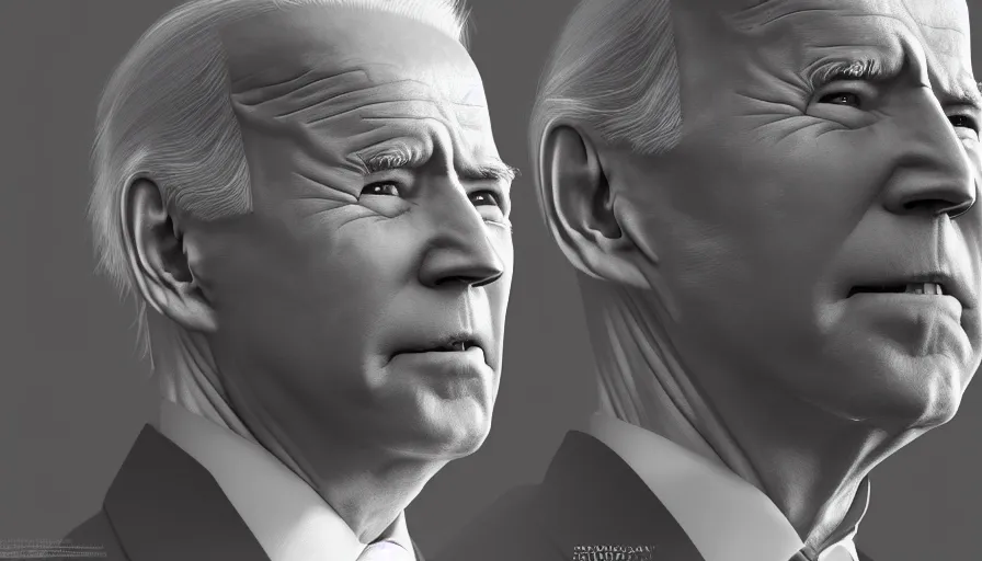 Image similar to Portrait of Joe Biden, hyperdetailed, artstation, cgsociety, 8k