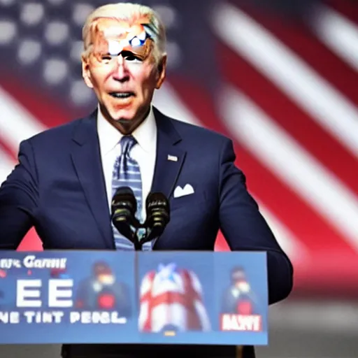 Image similar to joe biden as captain america, award winning photo