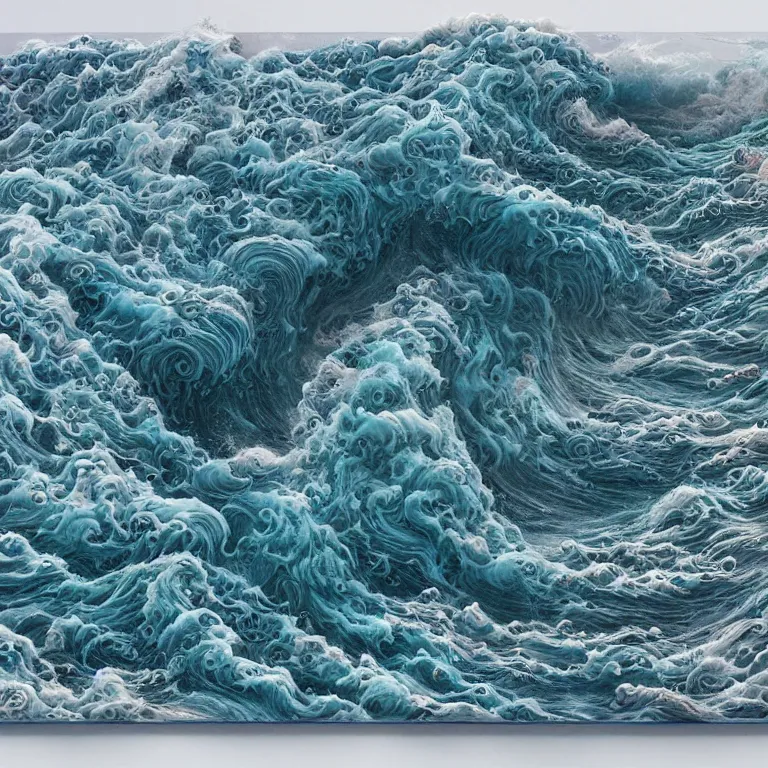 Prompt: plasticine painting of the japanese tidal wave, highly detailed, vibrant, by ross tran and james jean