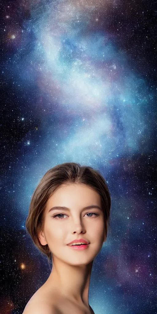 Image similar to the most beautiful girl in the universe, 8 k, studio photo