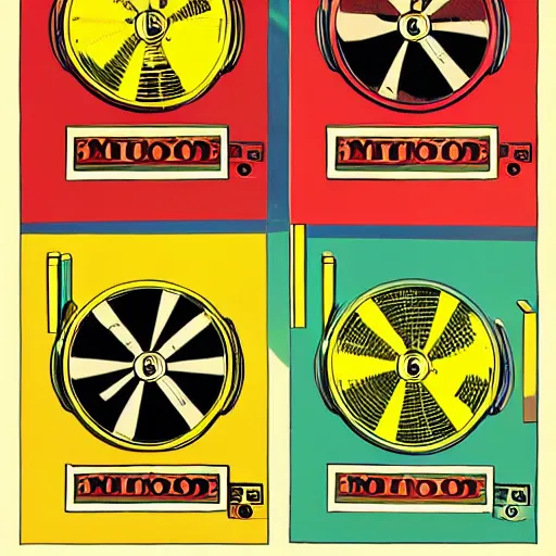 Prompt: mutoscope in the style of pop art