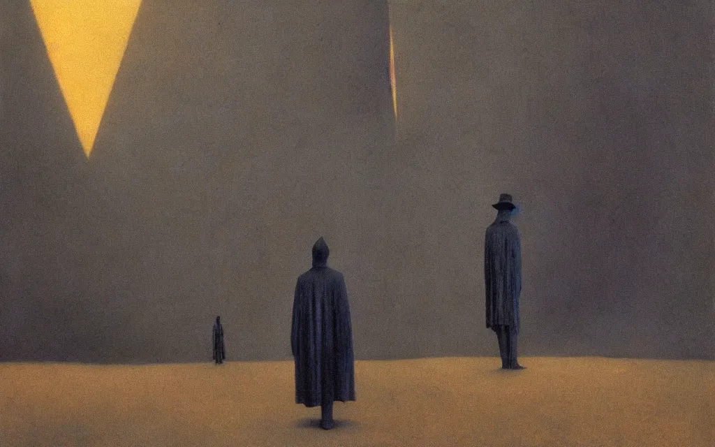 Image similar to high quality high definition colorized movie still from The Cabinet of Doctor Caligari: a ghost walking alone at night in the woods, high quality oil painting by zdzisław beksiński, iridescent color palette chromatic aberration