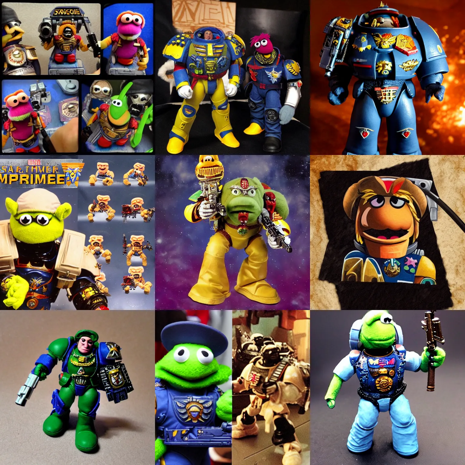 Prompt: space marine as muppet