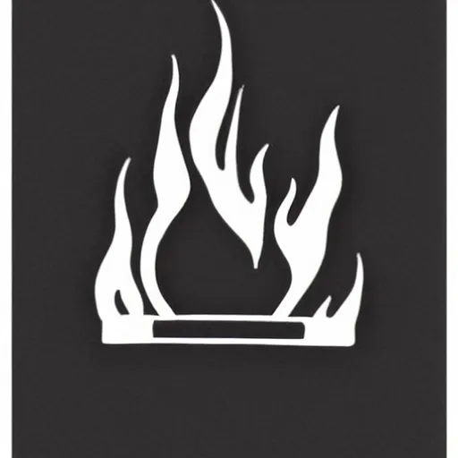 Prompt: simple yet detailed retro 1 9 7 0 s minimalistic clean fire flame enamel pin, use of negative space allowed, artwork created by mike mignola and bansky in the style of a tattoo stencil, shaded ink illustration, black and white only, smooth curves