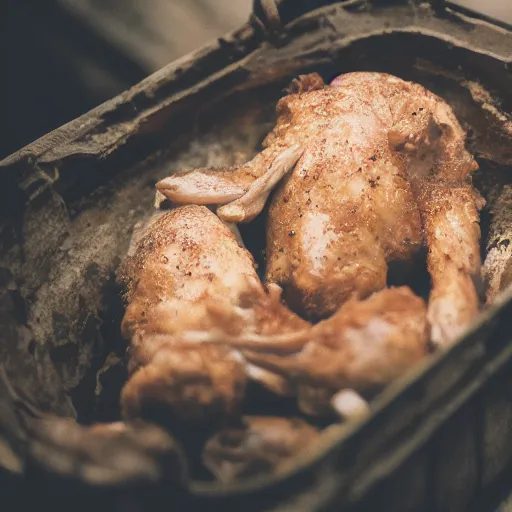 Prompt: chicken ( ( ( ( ( ( ( ( ( chicken fetus ) ) ) ) ) ) ) ) ), trending on unsplash, portrait!!