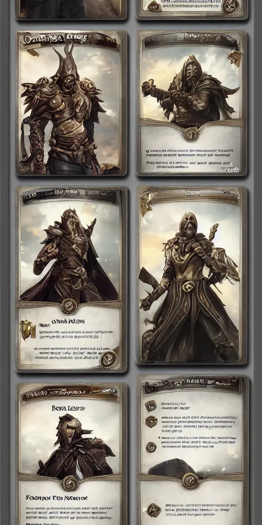 Image similar to professional empty and fantasy graphic template for a trading card game and editable in photoshop, high details, high resolution, magic the gathering style