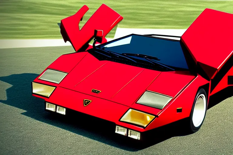 Image similar to wish. com version of a lamborghini countach